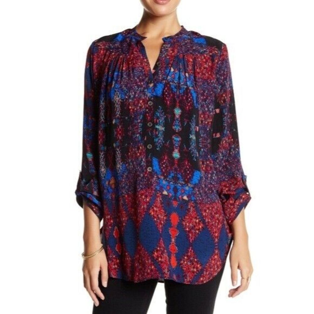 Anthro Plenty by‎ tracy reese Printed Button Tunic S